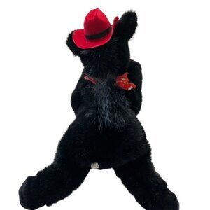 Tweetsie Railroad Black Horse With Red‎ Hat Soft Plush Toy Stuffed Animal 14”